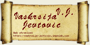 Vaskrsija Jevtović vizit kartica